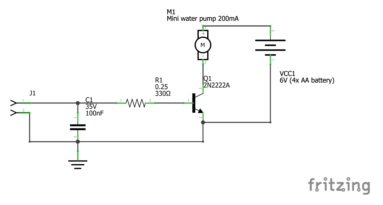 Automatic plant watering system pump circuit diagram